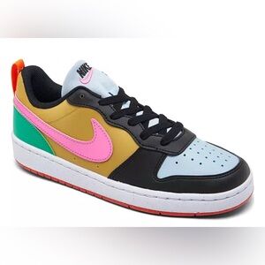 Nike Kids Sneakers in Pink, Yellow, and Black